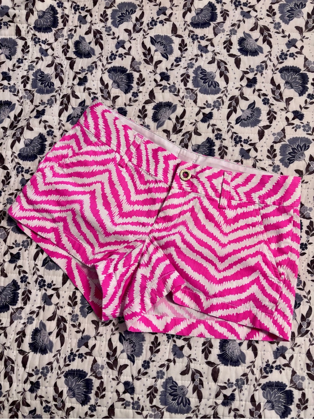 Lilly Pulitzer Hot Pink Chevron Sleep Shorts - SIZE 2